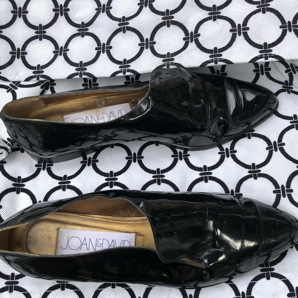 Joan & David Size 10 Patent leather flats pointed toe - Picture 1 of 10